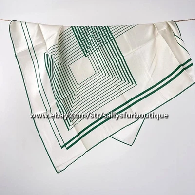 Sallys Boutique 16 Momme Twill Silk Stripes Print Double Face Necktie Scarf 26" - Image 1 of 4