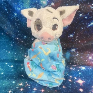 Disney Parks Babies Pua Pig Plush With Swaddle Baby Blanket Pouch Moana - Picture 1 of 6
