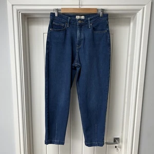 White Stuff Jeans Women's UK 12 Regular Blue Denim Barrel Leg Cotton Mix Stretch - Picture 1 of 12