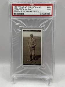 1927 Churchman Famous Golfers Small #40 Frederick Tait PSA 7 - Picture 1 of 2