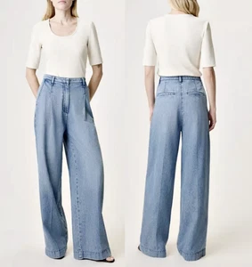 RAG & BONE Aurora plissiert weites Bein Cloud Denim Hose in Winwood Größe 28 $ 298 - Bild 1 von 24