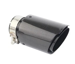 Cubierta de escape de carbono universal 100 mm para conexión de 66 mm tubo de escape embellecedor - Imagen 1 de 5