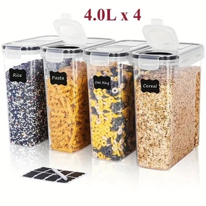3x Luftdicht Lebensmittel Aufbewahrung Behälter Set Küche Speisekammer Trockenfutter Müslispender - Bild 1 von 8