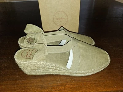 Toni Pons Mujer Sandalias Ter Sling Caqui Alpargatas Zapatos Negro Talla 40 EE. UU. 9 Foto 1 de 4