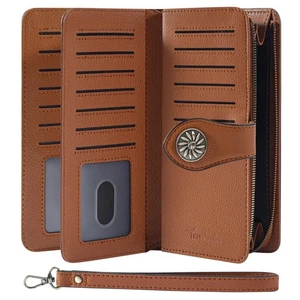 Damen Geldbörse RFID Blocking Wristlet Clutch Portemonnaie mit großer Kapazität & Remo... - Bild 1 von 6