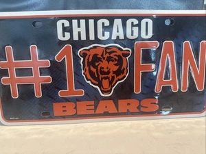 Chicago Bears #1 Fan Metall geprägtes Nummernschild  - Bild 1 von 3