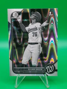 2022 Bowman Draft Chrome Black & White RayWave Refractor Elijah Green #BDC-23 - Picture 1 of 3