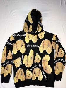 EKSi-1 Hoodie Mens Medium Black Teddy Bear Graphic Pullover Of Couture Turkey - Picture 1 of 11