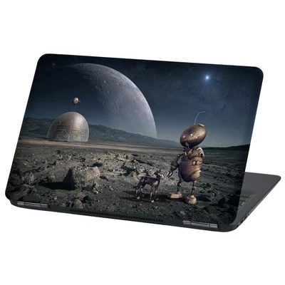 Laptop Folie Aufkleber Sticker 13"-17"Zoll Skin Vinyl Notebook LP49 Roboter - Bild 1 von 4