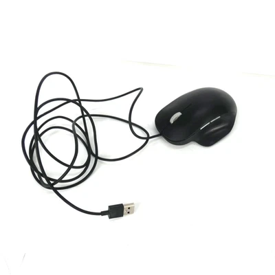 Microsoft USB Wired Mouse Ergonomic Design Tested Working Black - Image 1 of 4