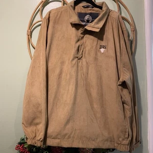 Weatherproof Garment Company Mens Large Jacket Faux Suede 1/4 Zip Lightweight - Picture 1 of 11