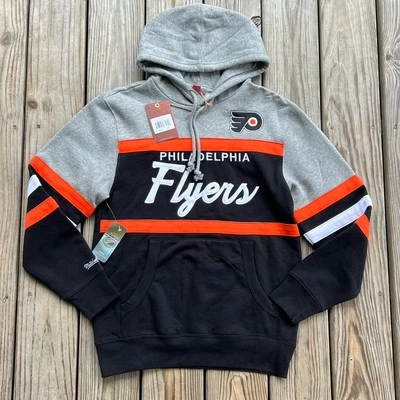 Sudadera con capucha para hombre Mitchell & Ness NHL Head Coach Philadelphia Flyers Pullover pequeña Foto 1 de 4