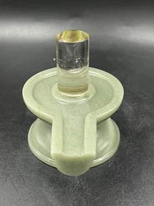 Semi precious Green Jade Shivling Statue Hand Carved Religious Idol   4" - Picture 1 of 10
