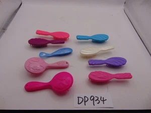Mixed lot of 9 Barbie Doll Brushes Mattel Pink Blue Purple - Picture 1 of 9