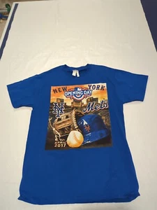 New York Mets 2017 Opening Day Graphic Print T-Shirt Medium - Picture 1 of 4