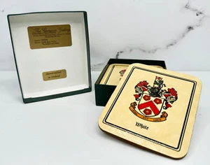 ⚓6 Heraldic Handmade Cork Coasters | "White" | The Georgian Gallery in Ireland⚓ - Picture 1 of 5