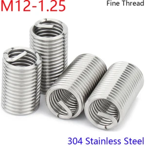 Insertos roscados de alambre de rosca fina de acero inoxidable M12-1,25 304 - Imagen 1 de 6