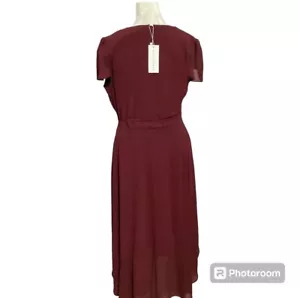 Baltic Born Bristol Wrap Dress Mulberry Maroon Size 3X Plus Midi Nwt - Picture 1 of 10