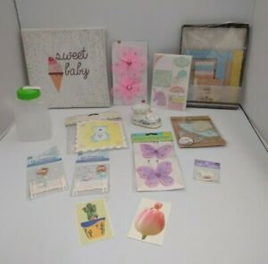 Assorted Lot of 14  Baby Items, Nursery, Crafts, Party, Picture And Accessories