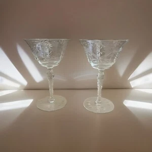 Vintage Seneca Champagne/Tall Sherbert Glasses - Set Of 2 - VTG - Picture 1 of 7