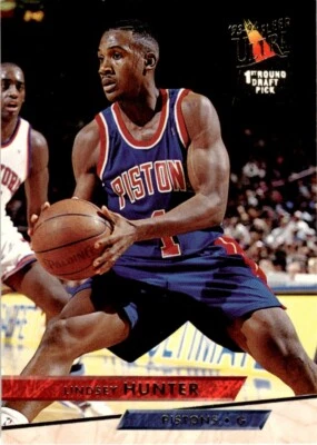 1993-94 FLEER ULTRA LINDSEY HUNTER RC DETROIT PISTONS #244 - Image 1 of 2