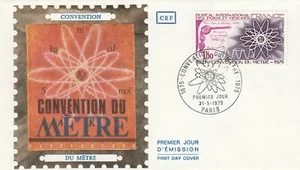 France Scott 1435 FDC - Intl. Meter Convention, Centennial - Picture 1 of 1