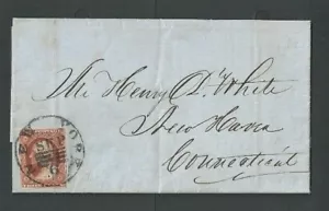 1857 10A rotbraun auf Faltbrief mit 4 Rändern - Bild 1 von 1