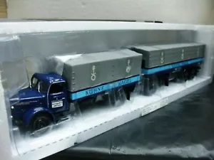 WOW EXTREM SELTEN Henschel HS140 + Anhänger KN Hamburg 1954 blau 1:43 Minichamps - Bild 1 von 2