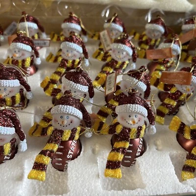 Collegiate Series Touchdown Snowmen Florida State Ornaments-Box Of 24! Free Ship - Image 1 of 3