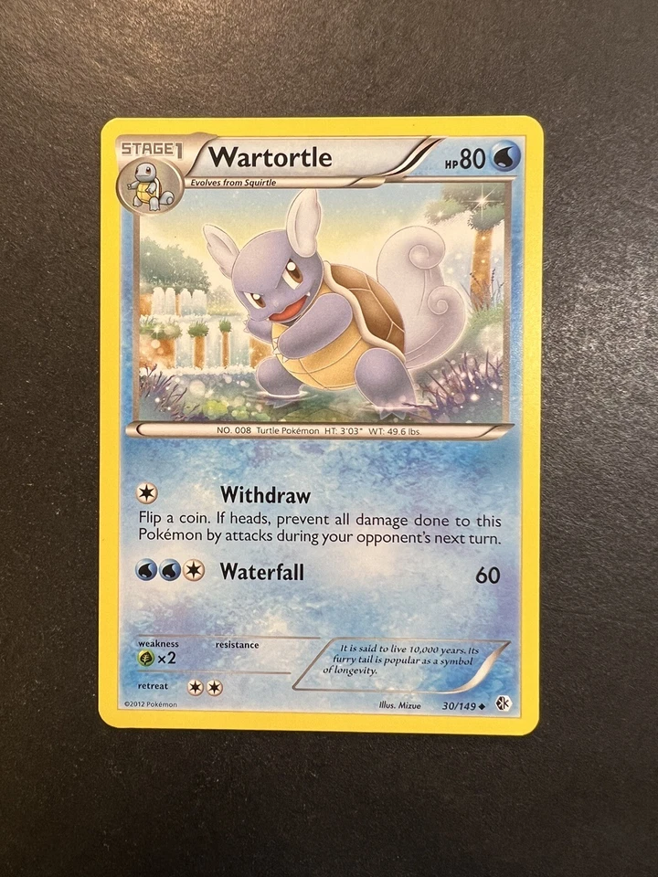 Pokemon BW Boundaries Crossed Set Wartortle Uncommon Card 30/149 NM/MINT - Image 1 of 1
