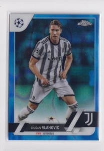 2022-23 Topps Chrome UCC Dusan Vlahovic Blue Lava Juventus #75 - Picture 1 of 2