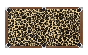LEOPARD Custom Made Printed Pool Snooker Billiard Table Felt Cloth Mancave - Picture 1 of 23