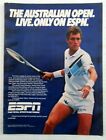 1987 ESPN Sports Network Tennis Australian Open IVAN LENDL Magazine Ad