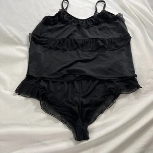 Lane Bryant Cacique Black Cami And Short Set With Lace 18/20 - Bild 1 von 22