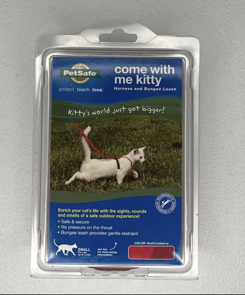 PetSafe Premier Pet Come With Me Kitty Harness Small Red Cats up to 12lb