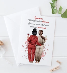 Biglietto di Natale personalizzato, accogliente cartolina di Natale per amici, migliori amici - Foto 1 di 8