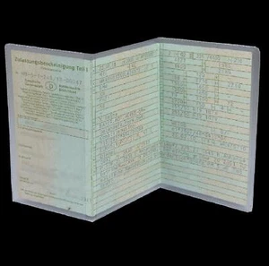 2 KFZ Schein Hülle Fahrzeugschein Schutzhülle Dokument Etui Folie transparent - Picture 1 of 3
