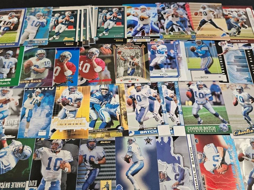 CHARLIE BATCH YOU PICK SEE SCANS OF EVERY CARD ROOKIES,INSERTS,LIONS E. MICHIGAN - Image 1 of 1