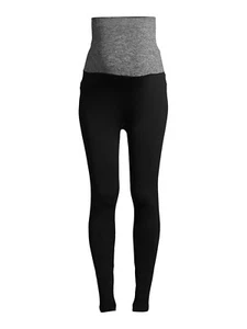 Time and Tru Damen aktive Umstandsleggings - schwarz mit grauem Bauch - Small (4-6) - Bild 1 von 4