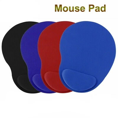 ANTI-SLIP MOUSE PAD MAT WITH FOAM WRIST SUPPORT PC & LAPTOP UK SELLER - Image 1 of 4
