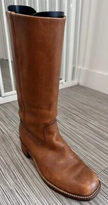 Right Foot Vintage Frye Campus Boot 9D #2955 Saddle Brown Leather Made In USA - Picture 1 of 13