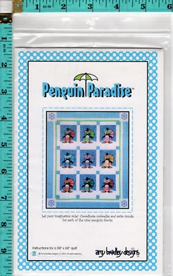 "Penguin Paradise™" ©2003 Amy Bradley Designs Appliqué Quilt Pattern ABD130 - Image 1 of 4
