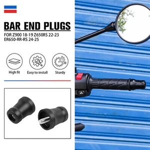Handlebar Grip Bar End Caps For Kawasaki Z900 2018-2019 Z650RS 2022-2023 ER650 - Picture 1 of 10