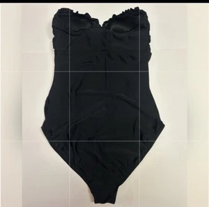 Motherhood Umstandsbadeanzug Größe M 1-teilig wattiert schwarz trägerlos - Bild 1 von 11