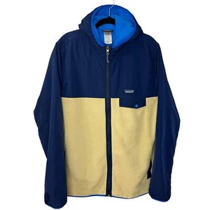 Patagonia Synchilla Snap T Full Zip Felpa con Cappuccio Giacca Pile Blu Panna Uomo XL - Foto 1 di 13