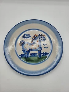 M. A. Hadley Pottery Horse 7 3/4" Plate Farm Animal Collection - Picture 1 of 2