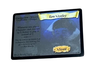 Harry Potter TCG Ron Weasley #17/116 Holo Foil Rare Card Wizard WOTC Base Set - Picture 1 of 2