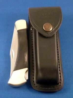 BUCK 110 Custom BUFFALO HORN 2025 folding pocket knife, Buck leather sheath - Image 1 of 4