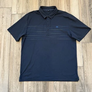 Camisa polo de golf Travis Mathew negra colorida a rayas centrales talla XL - Imagen 1 de 7