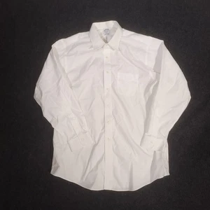 Brooks Brothers Button Up Shirt Mens 17-34 White Long Sleeve Non Iron Cotton - Picture 1 of 12